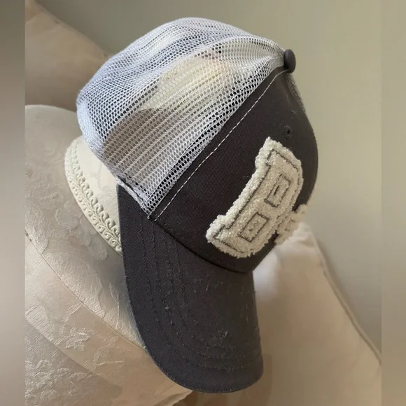 Gray and White B+S Trucker Hat - Picture 2 of 3
